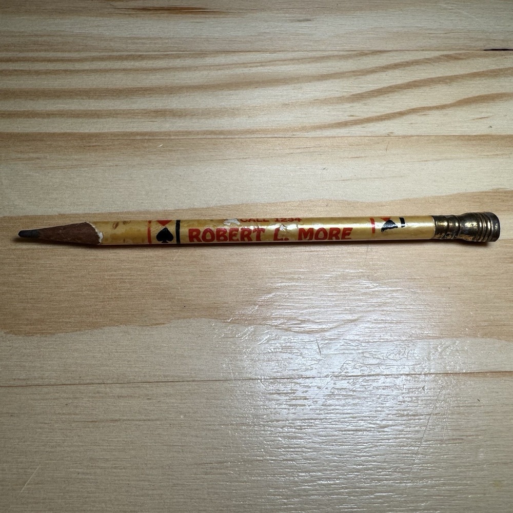 Antique 1920s Advertising Pencil Robert L. More Tire Company (Vernon, TX)